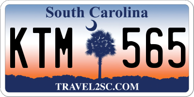 SC license plate KTM565