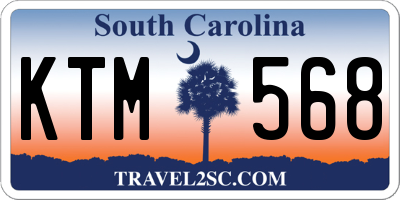 SC license plate KTM568