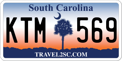 SC license plate KTM569