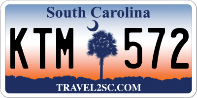SC license plate KTM572