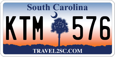 SC license plate KTM576