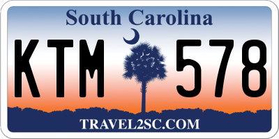 SC license plate KTM578
