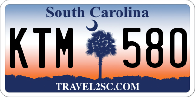 SC license plate KTM580