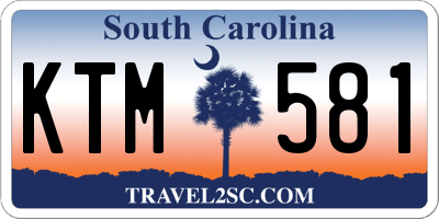 SC license plate KTM581