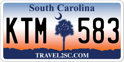 SC license plate KTM583