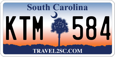 SC license plate KTM584