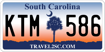 SC license plate KTM586