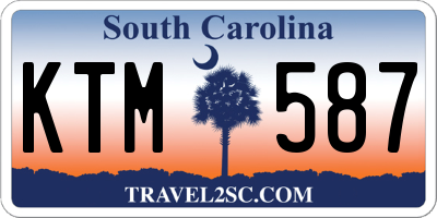 SC license plate KTM587