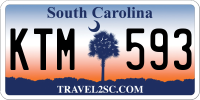 SC license plate KTM593