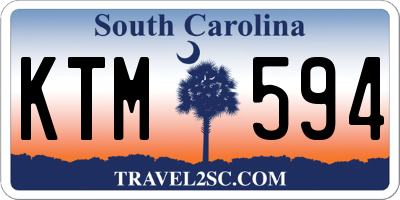 SC license plate KTM594