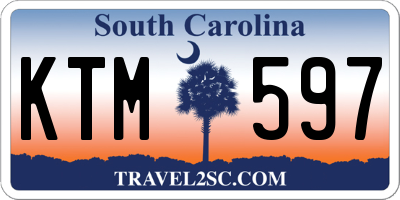 SC license plate KTM597