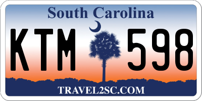 SC license plate KTM598