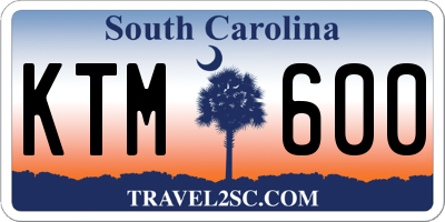 SC license plate KTM600
