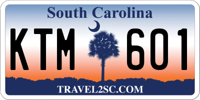 SC license plate KTM601