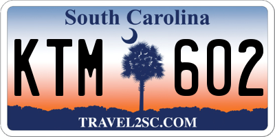 SC license plate KTM602