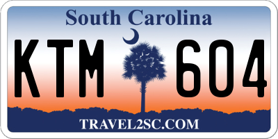 SC license plate KTM604