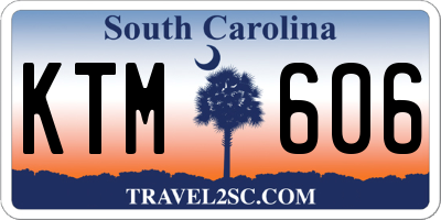 SC license plate KTM606