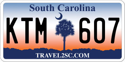 SC license plate KTM607