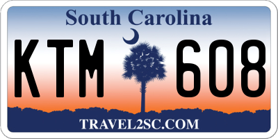 SC license plate KTM608