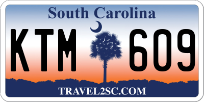 SC license plate KTM609