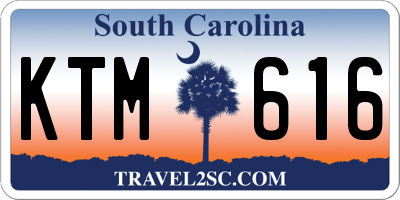 SC license plate KTM616
