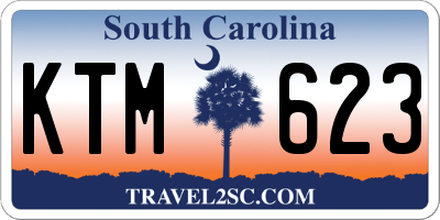 SC license plate KTM623