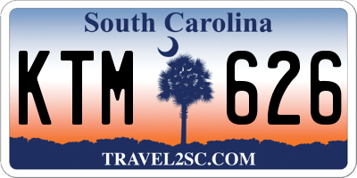 SC license plate KTM626