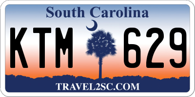 SC license plate KTM629