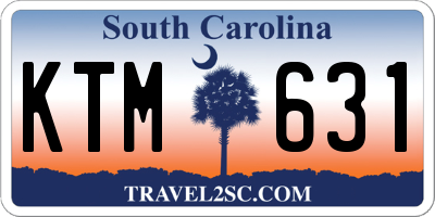 SC license plate KTM631