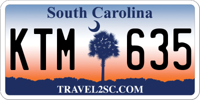 SC license plate KTM635