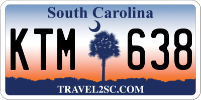 SC license plate KTM638