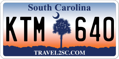 SC license plate KTM640