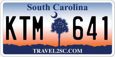 SC license plate KTM641