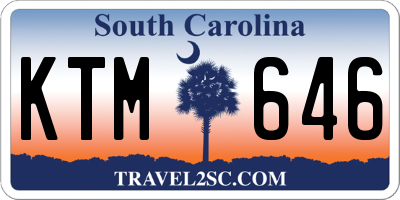 SC license plate KTM646