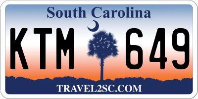 SC license plate KTM649