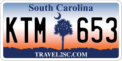 SC license plate KTM653