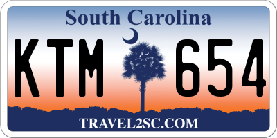 SC license plate KTM654