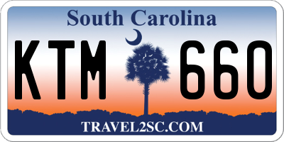 SC license plate KTM660