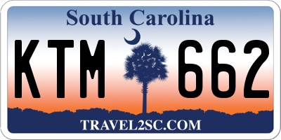 SC license plate KTM662