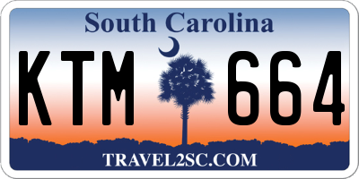 SC license plate KTM664