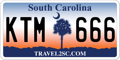 SC license plate KTM666