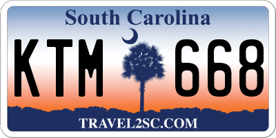 SC license plate KTM668