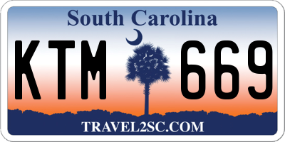 SC license plate KTM669