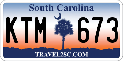 SC license plate KTM673