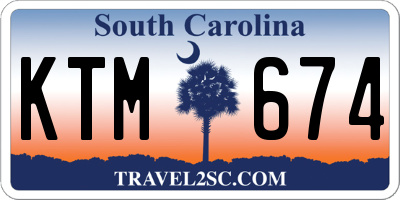 SC license plate KTM674
