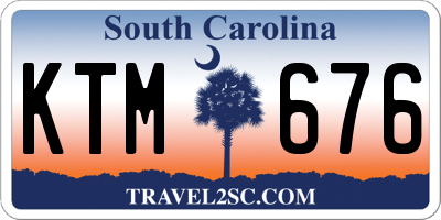 SC license plate KTM676