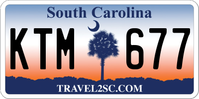 SC license plate KTM677