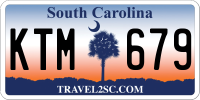 SC license plate KTM679