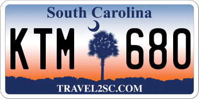 SC license plate KTM680