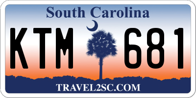 SC license plate KTM681